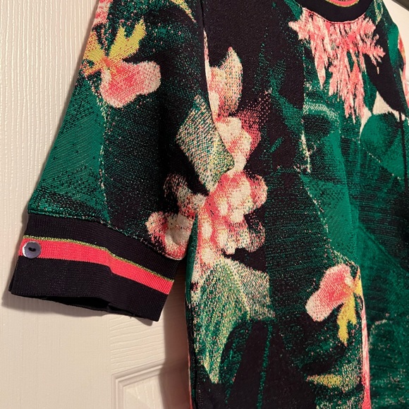 Anthropologie palm tree intarsia pullover size m - Picture 2 of 6